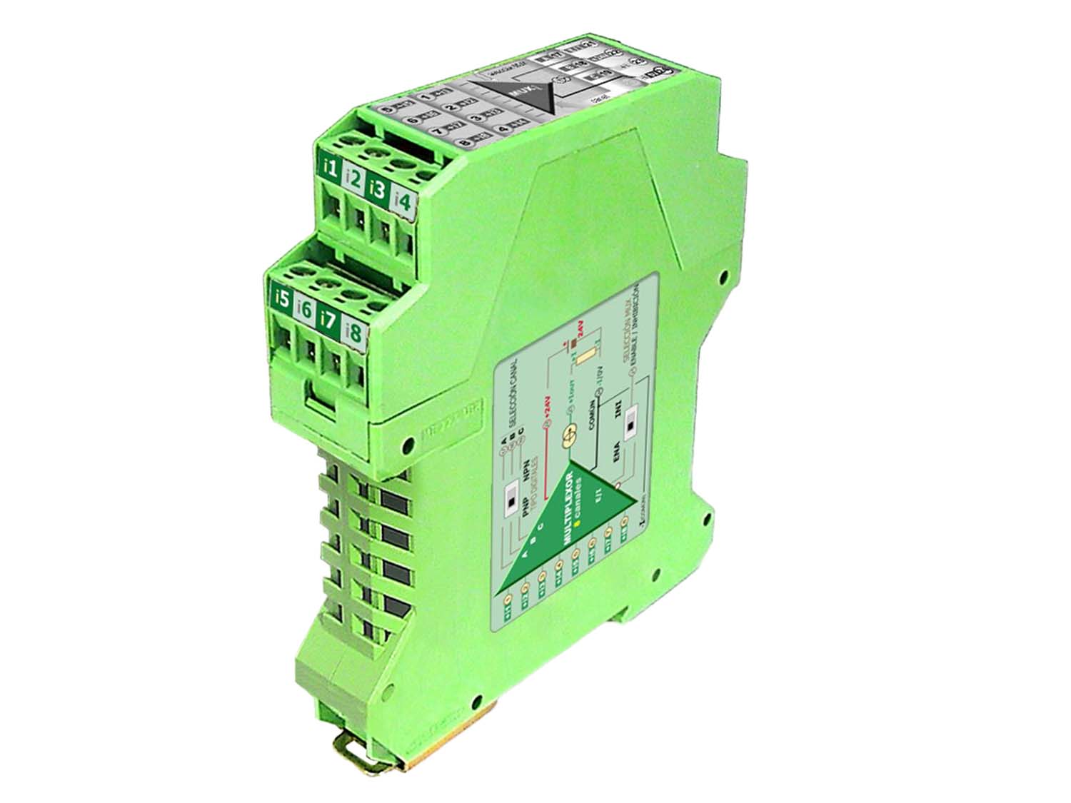 Analog multiplexer for 16 RS485 inputs