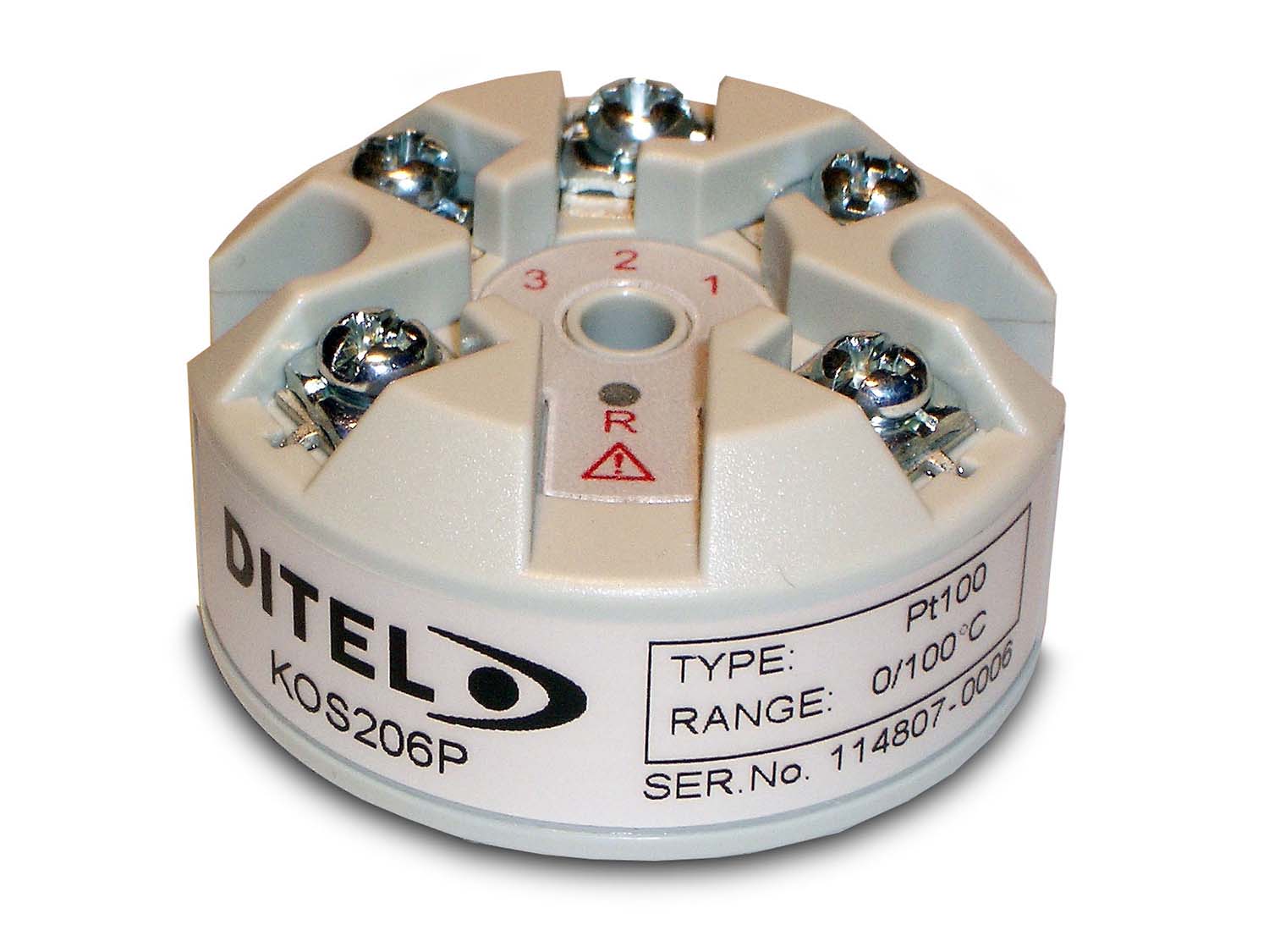 IN-HEAD DIN CONVERTER PT100 TO 4-20mA KOS206P