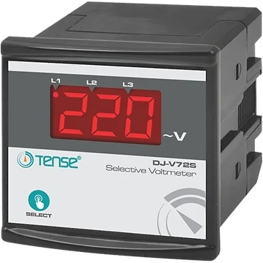 Voltímetro digital selectivo de 72x72 mm (1-500 V CA)