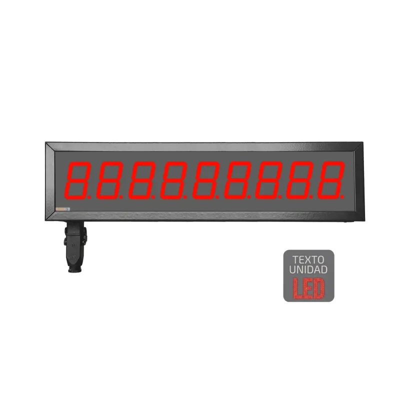 Visualizador numérico 57mm, 9 dígitos, PROFIBUS, 24VDC, Texto LED, IP65