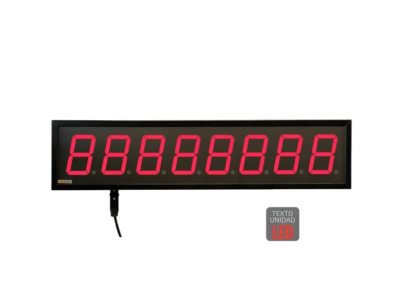 Affichage numérique 100 mm, 8 chiffres, PROFIBUS, texte LED, IP65