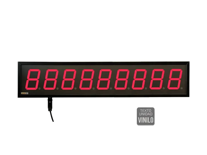 100mm Numeric Display, 9 Digits High Brightness, Double-Sided, PROFINET +2R, Vinyl Text, IP65