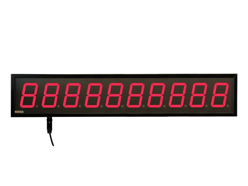 Visualizador Numerico 100mm, 10 digitos alto brillo, Doble cara, PROFINET +2R, 24VDC