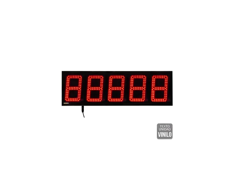 Visualizador Numerico 180mm, 5 digitos, Doble cara, PROFINET +2R, Texto Vinilo, IP65