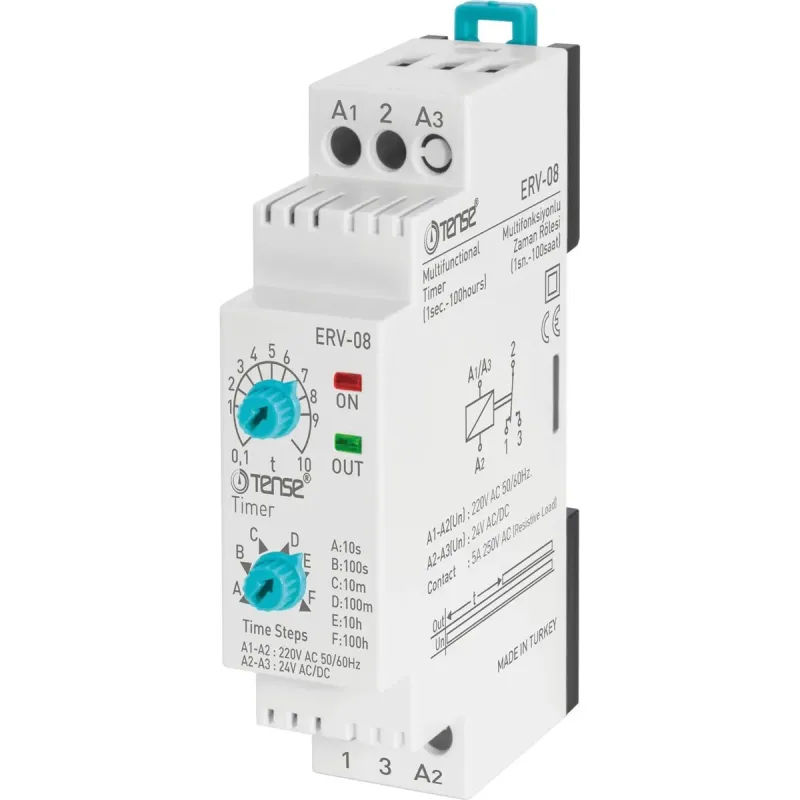 Relé temporizador multifuncional tipo w-automat de 0,1 seg-100 horas