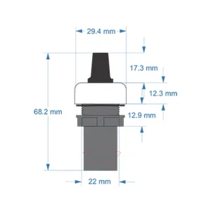 Potenciómetro de plástico de 10K y 22 mm - Imagen 1