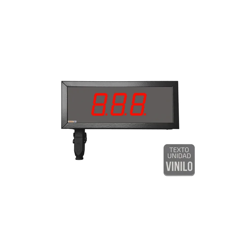 Visualizador Numerico 57mm, 3 digitos, BCD-Contador-Tacometro-Cronómetro +2R, Texto Vinilo