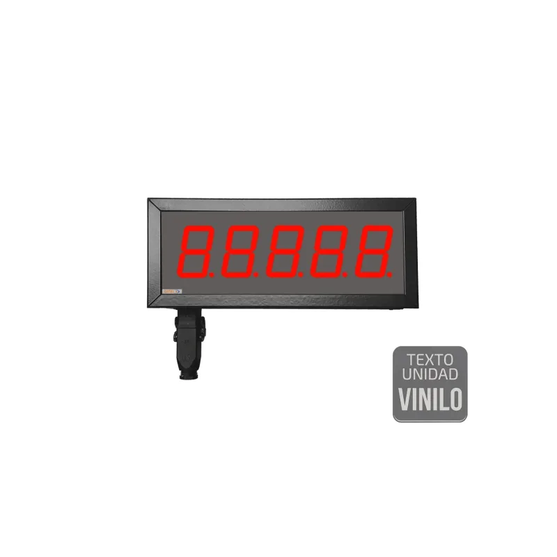Visualizador Numerico 57mm, 5 digitos, BCD-Contador-Tacometro-Cronómetro +2R, Texto Vinilo