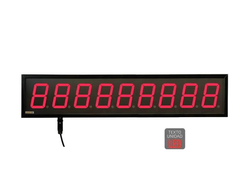 Visualizador numérico 100mm, 9 dígitos, PROFIBUS, Texto LED