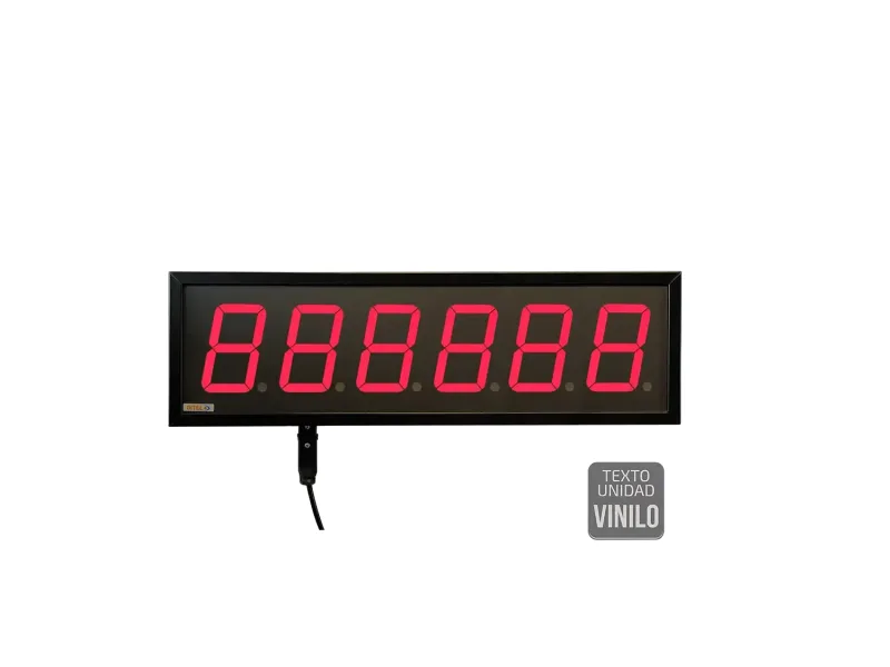 Numerische Anzeige 100 mm, 6-stellig, PROFINET +2R, Vinyl-Text, IP65