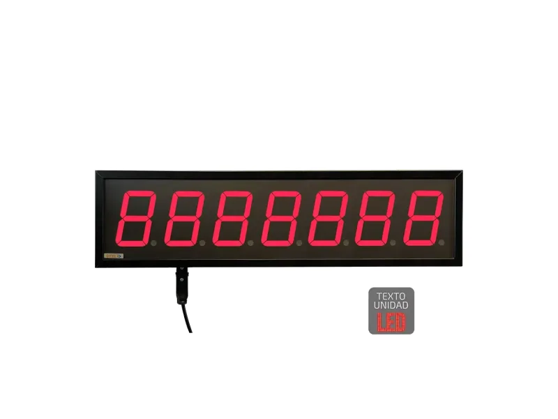 100mm Numeric Display, 7 Digits High Brightness, Double-Sided, PROFINET +2R, LED Text, IP65