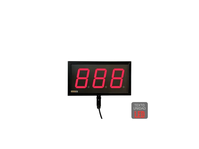 Visualitzador Numerico 100mm, 3 digits alta brillantor, BCD-Comptador-Tacometre-Cronòmetre +2R, Text LED