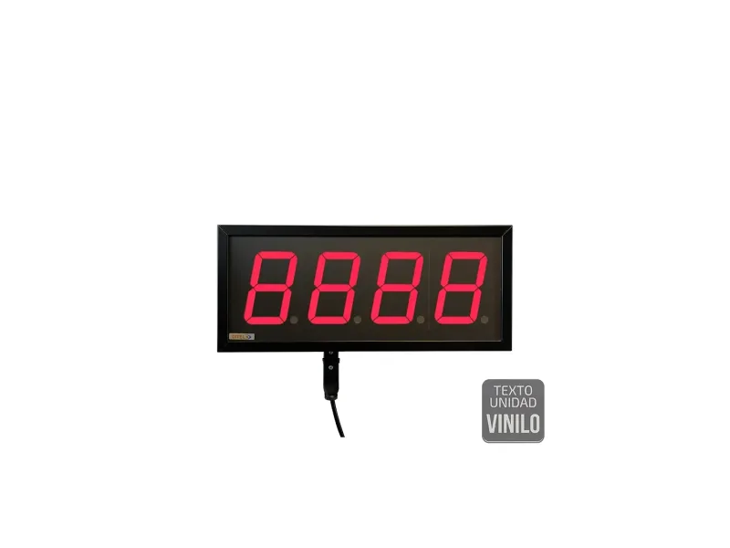Visualizador Numerico 100mm, 4 digitos alto brillo, Doble cara, PROFINET +2R, Texto Vinilo