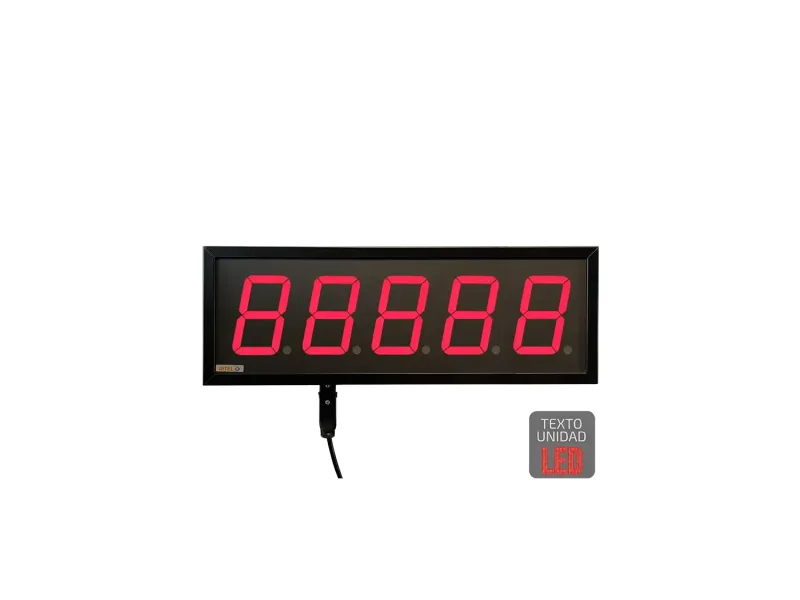 100-mm-Ziffernanzeige, 5-stellig, hohe Helligkeit, doppelseitig, PROFINET +2R, LED-Textanzeige