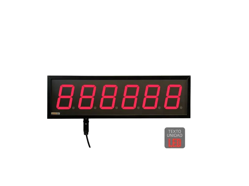 Visualizador Numerico 100mm, 6 digitos alto brillo, Doble cara, PROFINET +2R, 24VDC, Texto LED
