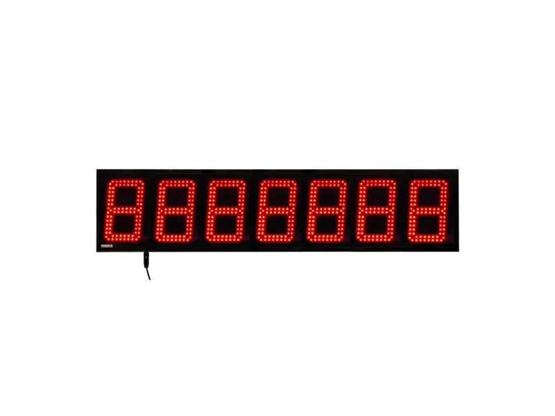 Visualizador Numerico 180mm, 7 digitos, Doble cara, BCD-Contador-Tacometro-Cronómetro +2R