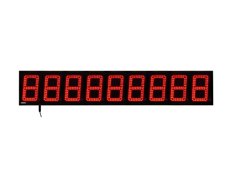 Visualizador Numerico 180mm, 9 digitos alto brillo, Serie, Ethernet, Wifi +2R, 24VDC, Texto Vinilo, IP65