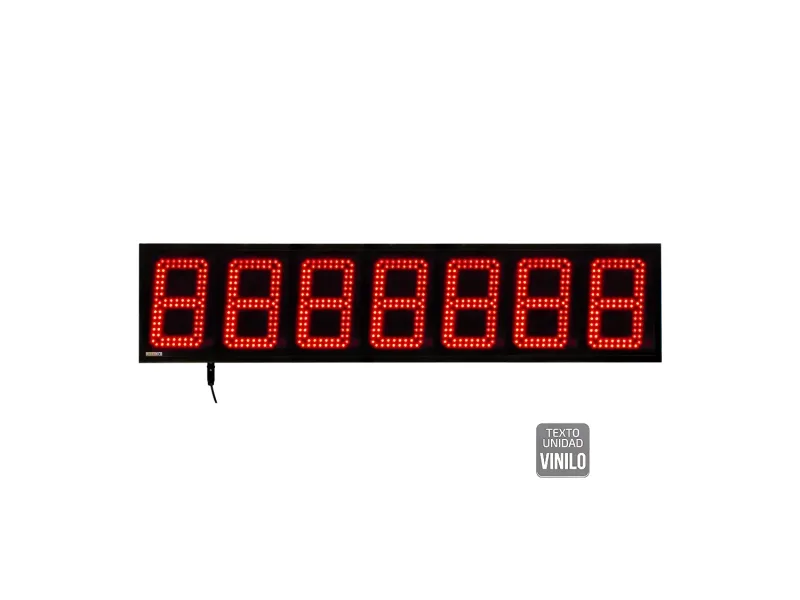 Visualizador numérico 180mm, 7 dígitos, PROFIBUS, Texto Vinilo, IP65