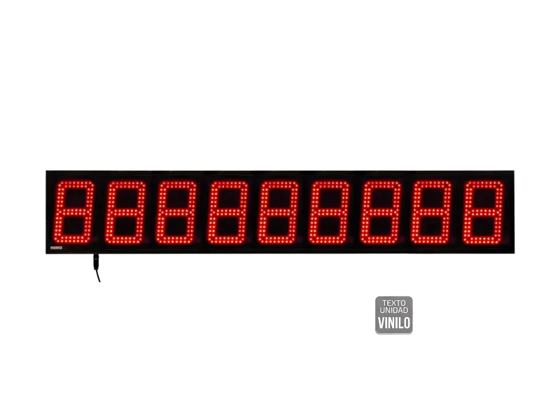 Visualizador numérico 180mm, 9 dígitos, PROFIBUS, Texto Vinilo, IP65